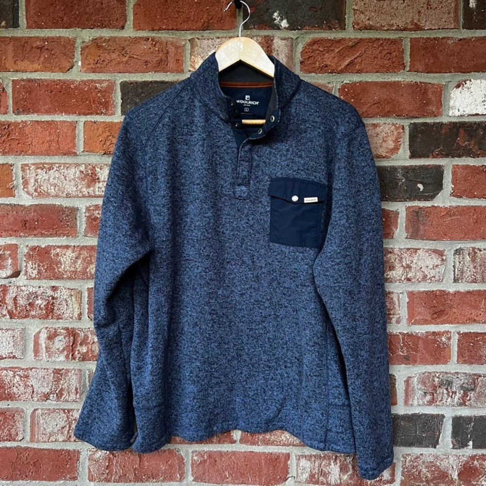 Woolrich Men's 1/4 Snap Pullover With Front Pocke… - image 1